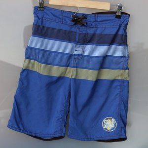 Pumpkin Patch Boys Size 11 Board Shorts Stripe Badge Adjustable Waist
